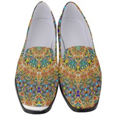 Colorful Pattern Color Women s Classic Loafer Heels