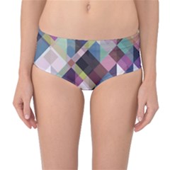 Geometric Sense Mid-waist Bikini Bottoms by WensdaiAmbrose