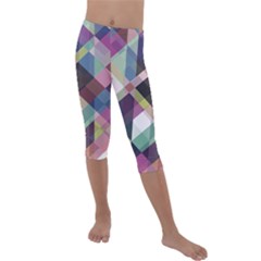 Geometric Sense Kids  Lightweight Velour Capri Leggings 