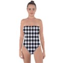 Black And White Diamonds Tie Back One Piece Swimsuit View1