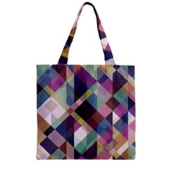 Geometric Sense Zipper Grocery Tote Bag by WensdaiAmbrose