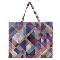 Geometric Sense Zipper Large Tote Bag by WensdaiAmbrose