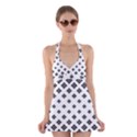 Black And White Tribal Halter Dress Swimsuit  View1