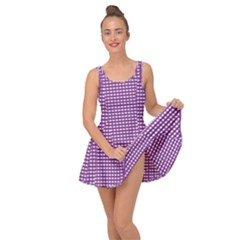 Purple Gingham Inside Out Casual Dress by retrotoomoderndesigns