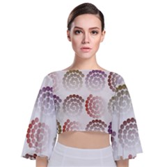 Zappwaits Artdesign Tie Back Butterfly Sleeve Chiffon Top by zappwaits