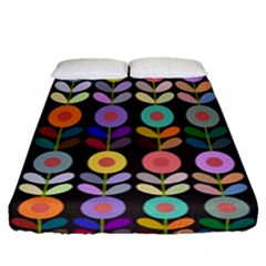 Zappwaits Flowers Fitted Sheet (queen Size) by zappwaits