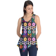 Zappwaits Flowers Sleeveless Tunic by zappwaits