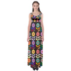 Zappwaits Flowers Empire Waist Maxi Dress by zappwaits