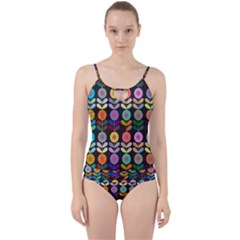 Zappwaits Flowers Cut Out Top Tankini Set by zappwaits