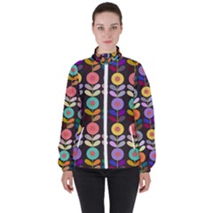 Zappwaits Flowers High Neck Windbreaker (women) by zappwaits