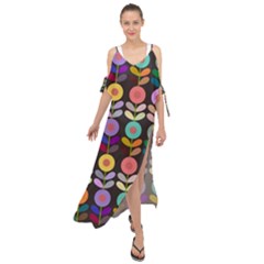 Zappwaits Flowers Maxi Chiffon Cover Up Dress