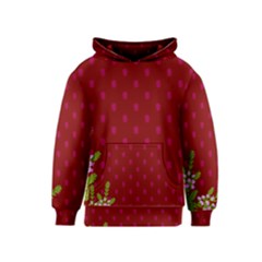 Vivid Burgundy & Heather Kids  Pullover Hoodie by WensdaiAmbrose