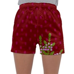 Vivid Burgundy & Heather Sleepwear Shorts by WensdaiAmbrose