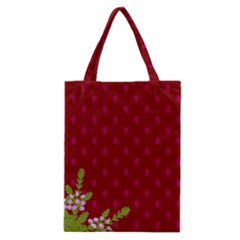 Vivid Burgundy & Heather Classic Tote Bag by WensdaiAmbrose