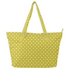 Yellow Polka Dot Full Print Shoulder Bag