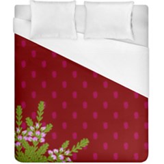 Vivid Burgundy & Heather Duvet Cover (california King Size) by WensdaiAmbrose