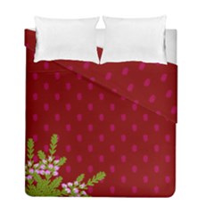 Vivid Burgundy & Heather Duvet Cover Double Side (full/ Double Size)