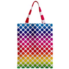 Rainbow Polka Dots Zipper Classic Tote Bag by retrotoomoderndesigns