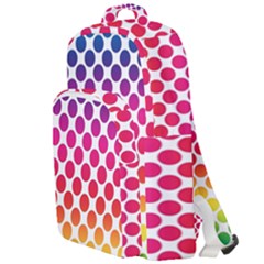 Rainbow Polka Dots Double Compartment Backpack by retrotoomoderndesigns