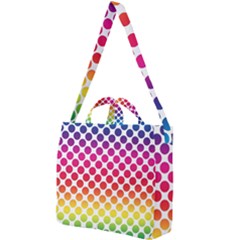 Rainbow Polka Dots Square Shoulder Tote Bag