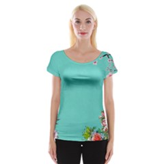 Come See The Cherry Trees Cap Sleeve Top by WensdaiAmbrose