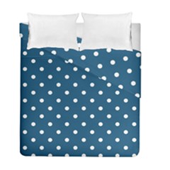 Turquoise Polka Dot Duvet Cover Double Side (full/ Double Size) by retrotoomoderndesigns