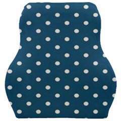 Turquoise Polka Dot Car Seat Velour Cushion  by retrotoomoderndesigns