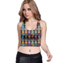 Zappwaits Flowers Racer Back Crop Top View1