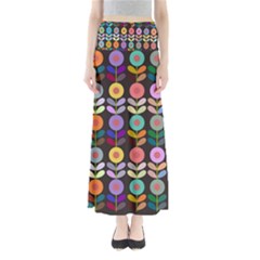 Zappwaits Flowers Full Length Maxi Skirt by zappwaits