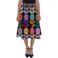 Zappwaits Flowers Perfect Length Midi Skirt by zappwaits