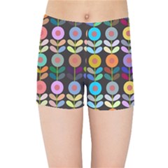 Zappwaits Flowers Kids  Sports Shorts by zappwaits