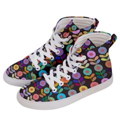 Zappwaits Flowers Men s Hi-top Skate Sneakers by zappwaits