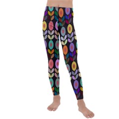 Zappwaits Flowers Kids  Lightweight Velour Leggings by zappwaits