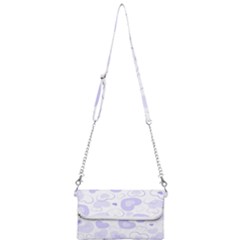 Pastel Purple Hearts Mini Crossbody Handbag