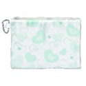 Pastel Green Hearts Canvas Cosmetic Bag (XL) View1