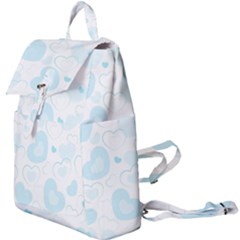 Pastel Blue Hearts Buckle Everyday Backpack by retrotoomoderndesigns