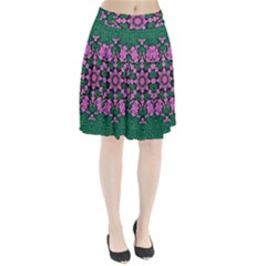 The Most Uniqe Flower Star In Ornate Glitter Pleated Skirt by pepitasart