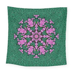 The Most Uniqe Flower Star In Ornate Glitter Square Tapestry (large) by pepitasart