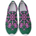 The Most Uniqe Flower Star In Ornate Glitter Men s Slip On Sneakers View1