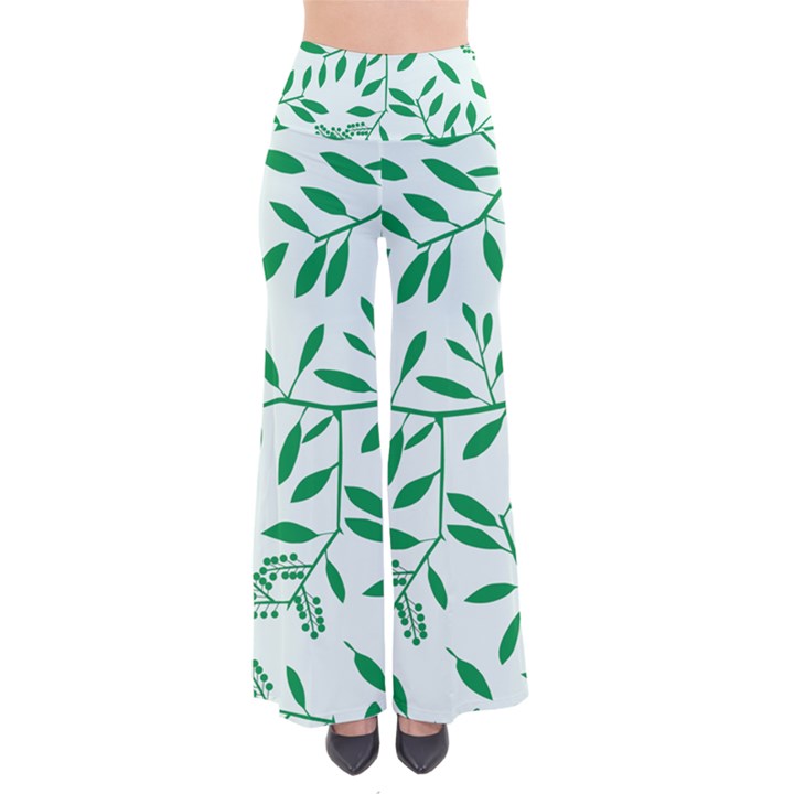 Leaves Foliage Green Wallpaper So Vintage Palazzo Pants