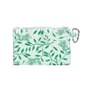 Leaves Foliage Green Wallpaper Canvas Cosmetic Bag (Small) View2