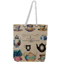 Teacups & Teapots Full Print Rope Handle Tote (Large) View1