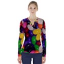 Jelly Beans V-Neck Long Sleeve Top View1