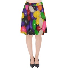 Jelly Beans Velvet High Waist Skirt by pauchesstore