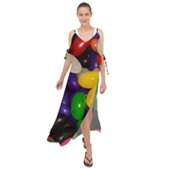 Jelly Beans Maxi Chiffon Cover Up Dress by pauchesstore