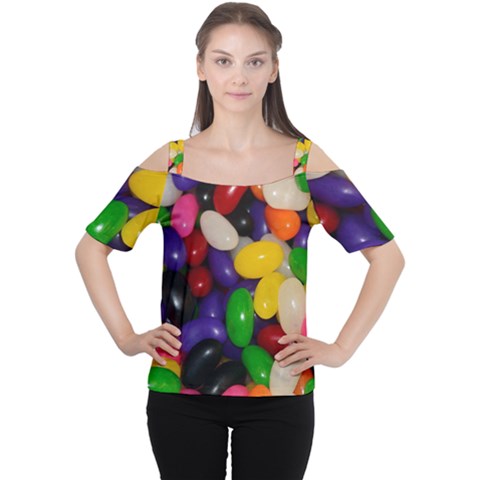 Jelly Beans Cutout Shoulder Tee by pauchesstore