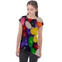 Jelly Beans Cap Sleeve High Low Top by pauchesstore