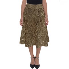 Grunge Abstract Textured Print Perfect Length Midi Skirt by dflcprintsclothing