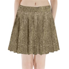 Grunge Abstract Textured Print Pleated Mini Skirt