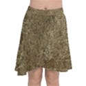 Grunge Abstract Textured Print Chiffon Wrap Front Skirt View1